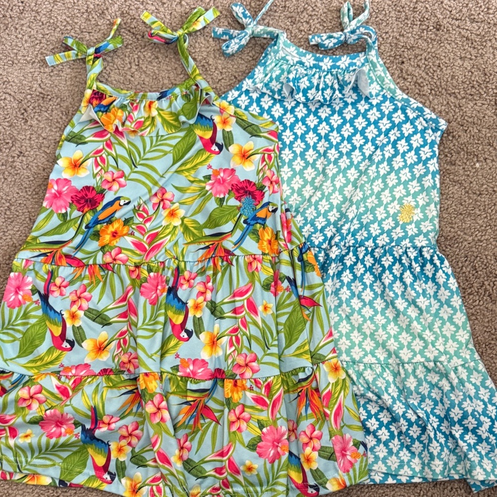 Tommy Bahama Kids Dresses - Tropical Multicolor and Blue